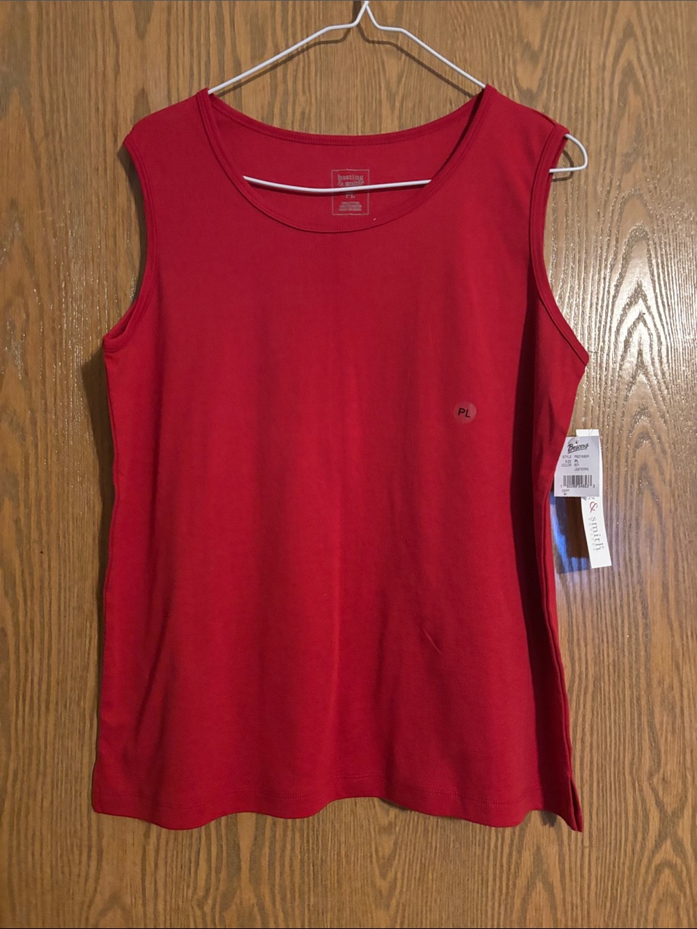 Harding & smith Vibrant Red Sleeveless Tank Top Size PL NWT